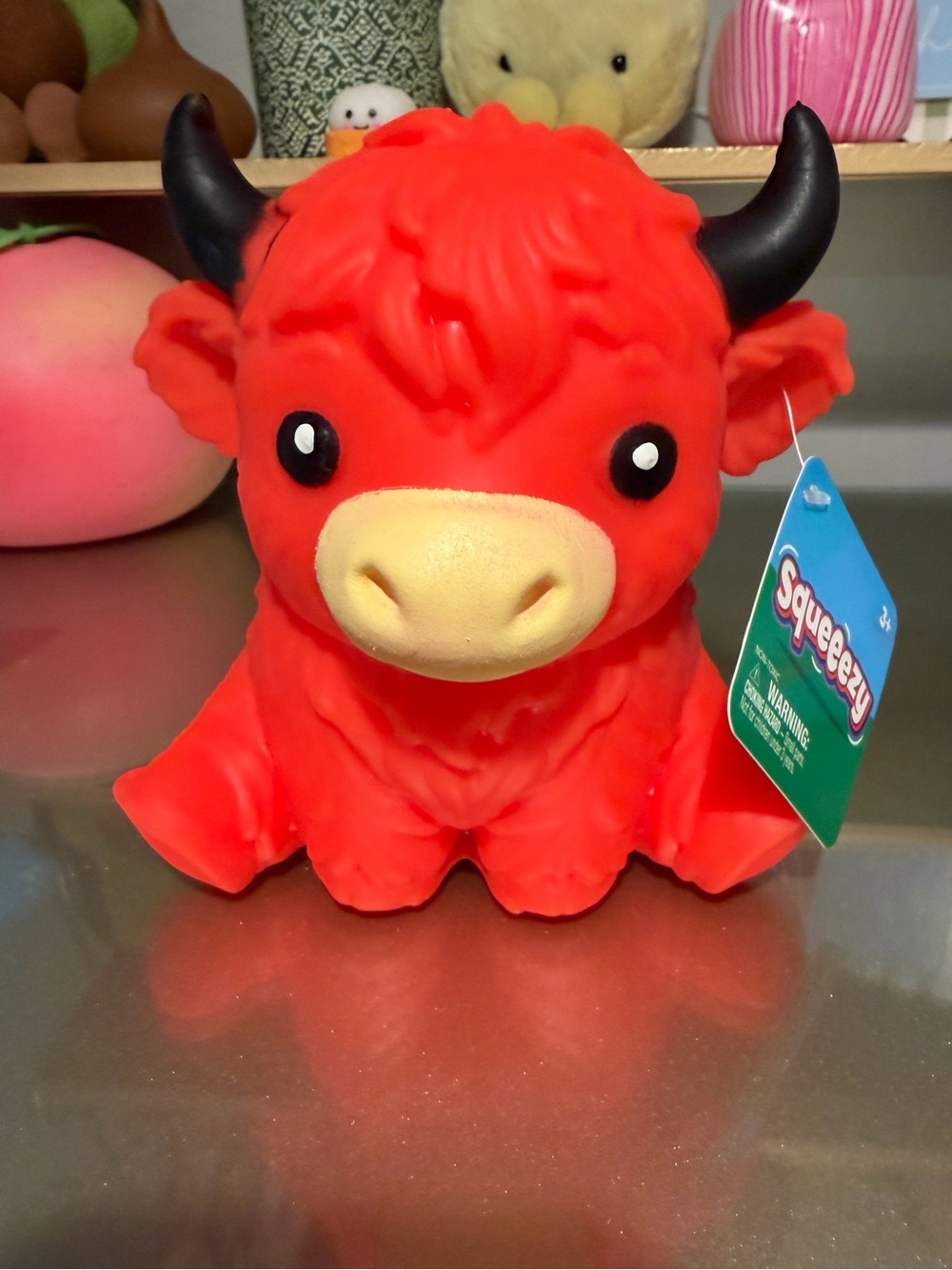 Squeeezy Target Red Highland Cow Squishy  Toy